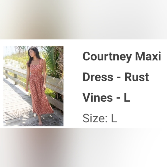 Natural Life Courtney Maxi Dress In Rust / Vintage (No Longer Available) - Picture 4 of 4